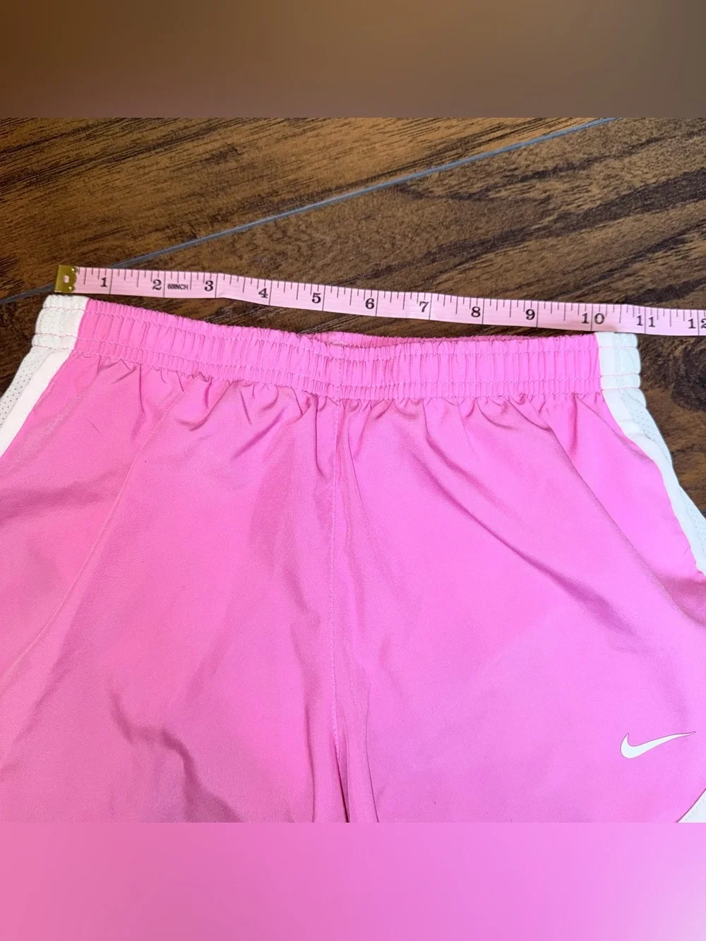 Nike Pink Athletic Shorts with White Trim